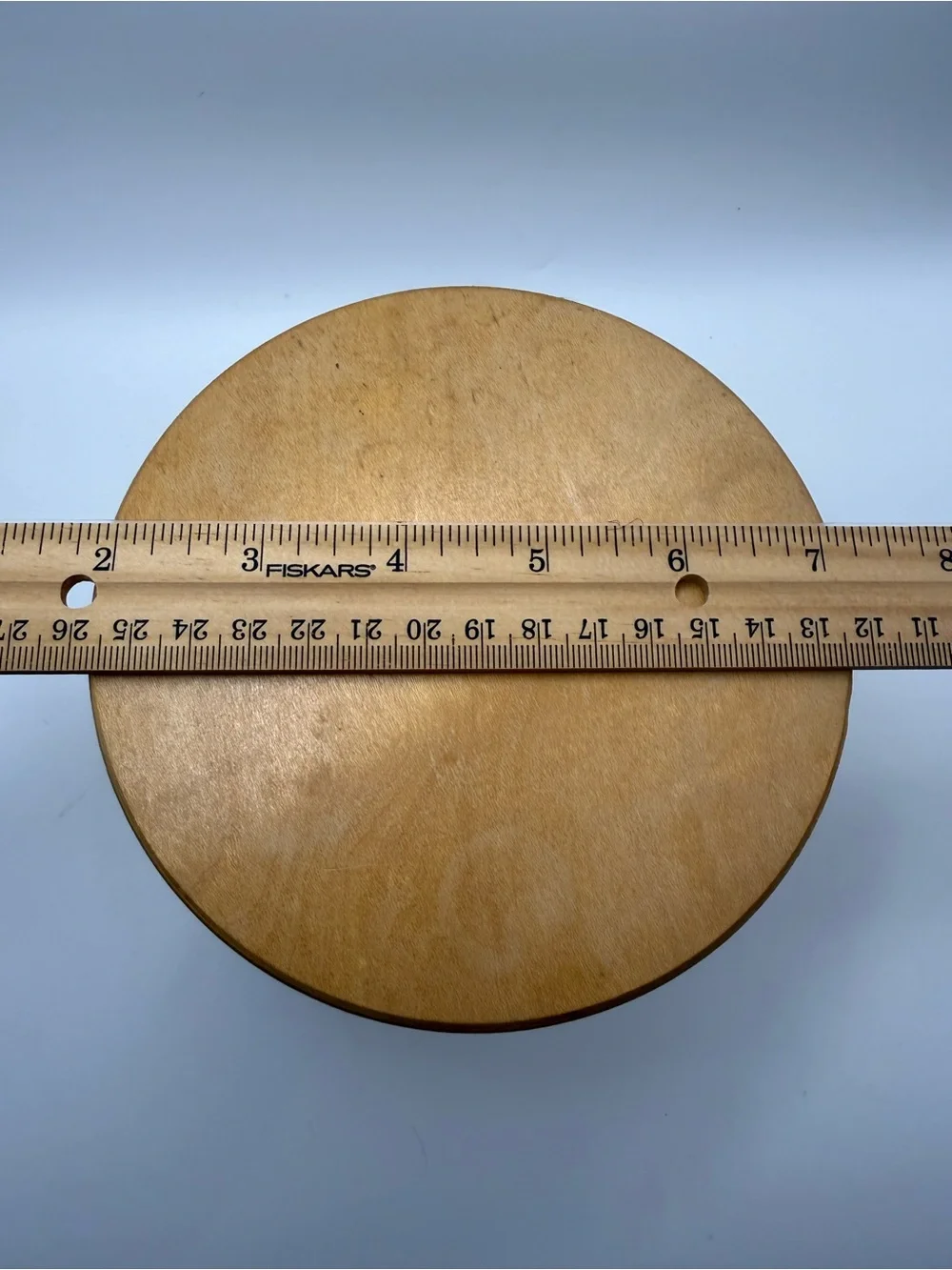 Vintage Strombecker Round Wood Patio Umbrella Table Outdoor Doll House 1950s MCM